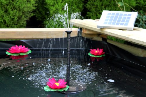 Solar Teichpumpe Gartenteich Springbrunnen Springbrunnenpumpe Wasserspiel Pumpe 